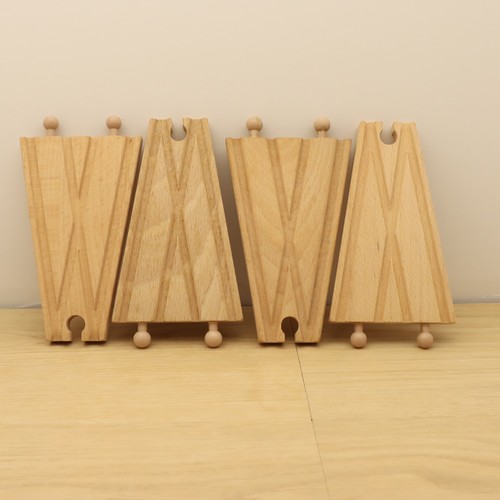 Wooden train track junction - track,