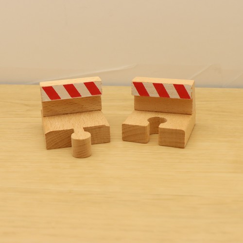 Wooden train track buffer - wooden,