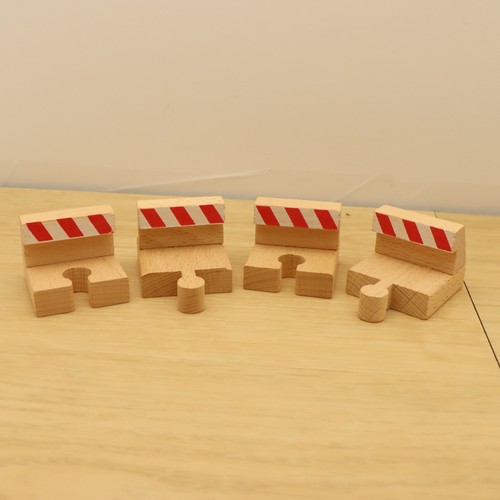 Wooden train track buffer - wooden,
