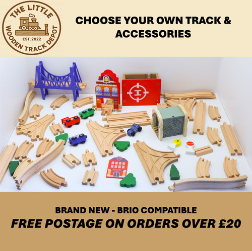 Wooden train track build - wooden,