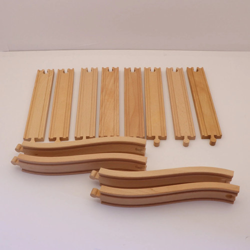 Wooden train track slopes - track,