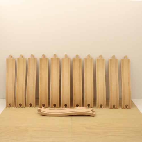 Wooden train track ascending - wooden,