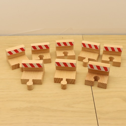 Wooden train track buffer - train,