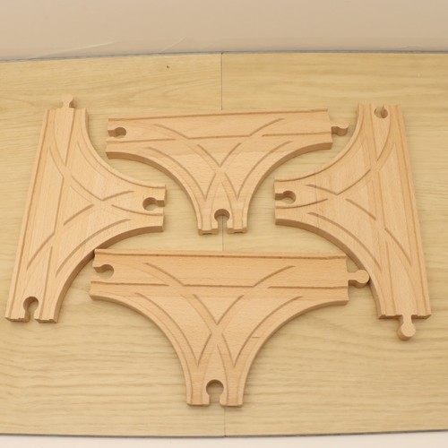 Wooden train track way - wooden,