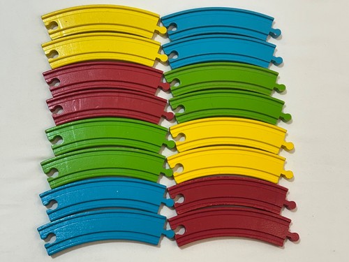 Wooden rainbow coloured train - wooden,