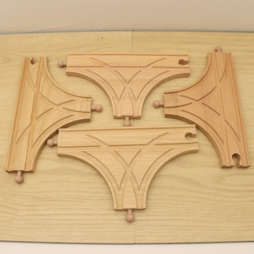 Wooden train track - train,