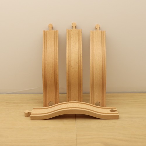 Wooden train track - track, arched