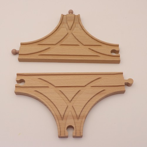Wooden train track junction - wooden,