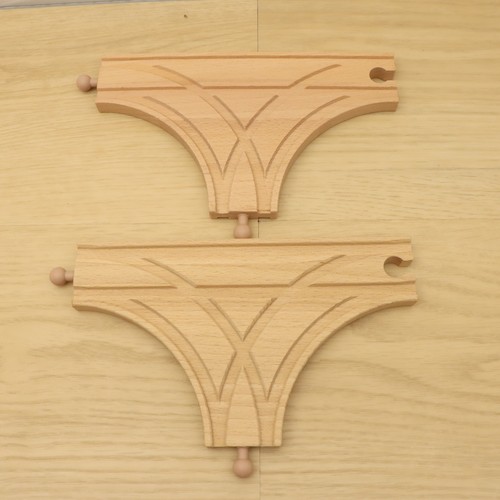 Wooden train track way - wooden,