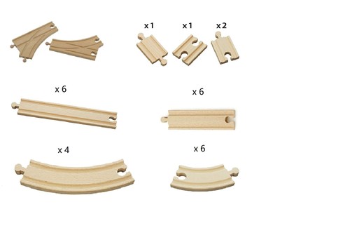 Wooden train track - wooden,