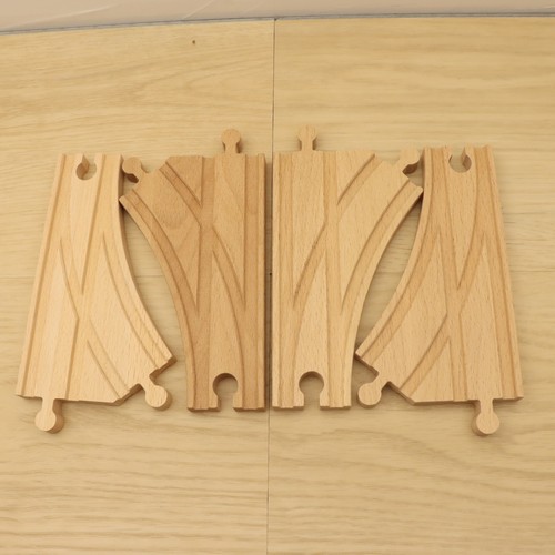 Wooden train track curved - track,